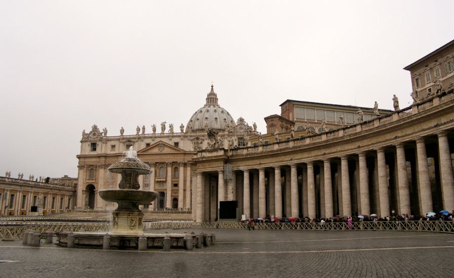 The Vatican City, a city in Italy, featuring St. Peter's Basilica

